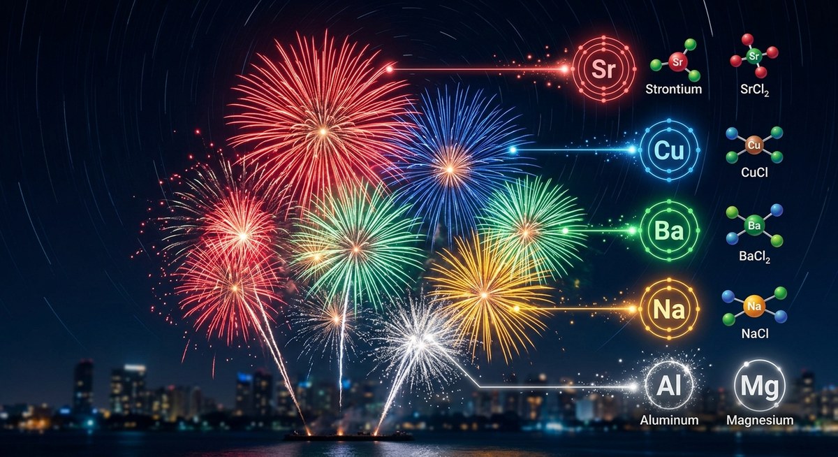 Como a Química Explica as Cores dos Fogos de Artifício?
