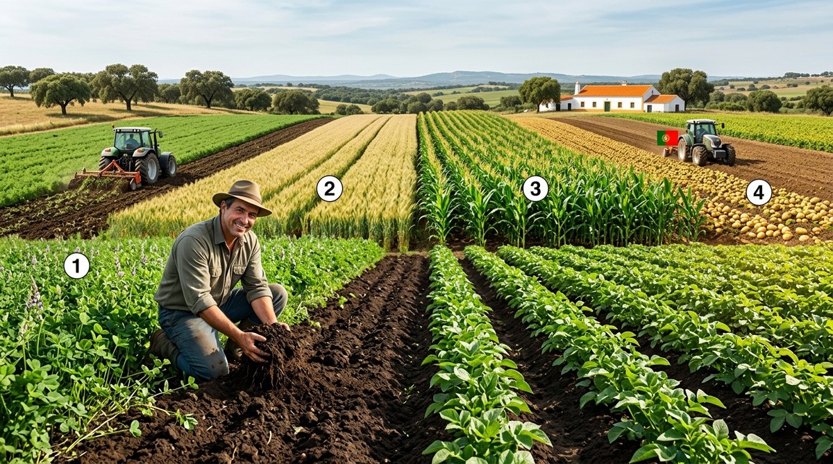 Como a Rotação de Culturas Melhora a Fertilidade do Solo em Portugal
